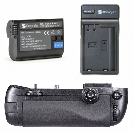 Kit Battery Grip MB-D15 + Bateria EN-EL15c + Carregador Para Nikon