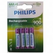 Pilha recarregável Philips AAA 900 mAh 4 unidades