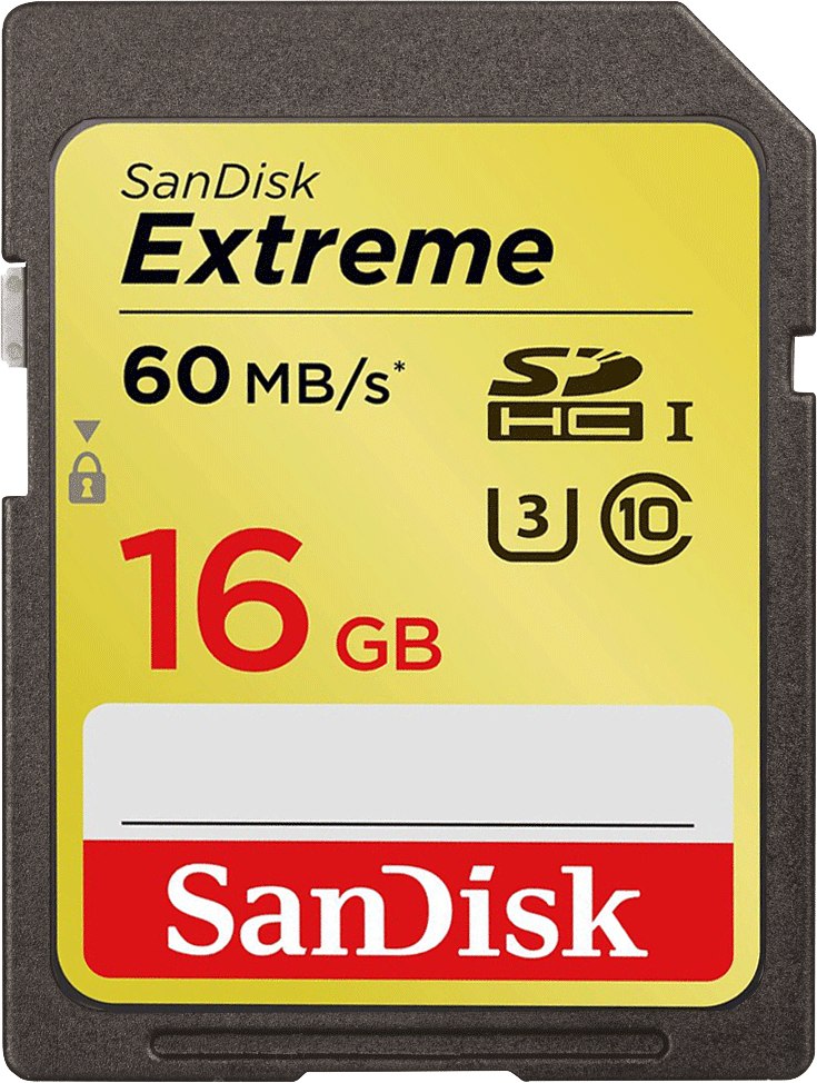 Cartão de Memória SDHC 16GB Sandisk Extreme Classe 10 60MB/S