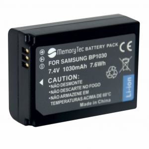 2 Baterias BP-1030 para Samsung NX200, NX210,  NX300,  NX300M,  NX1000,  NX1100,  NX2000