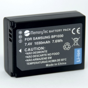 2 Baterias BP-1030 para Samsung NX200, NX210,  NX300,  NX300M,  NX1000,  NX1100,  NX2000