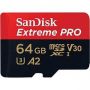 Cartão de memória MicroSDHC SanDisk 64GB Extreme Pro Classe 10 UHS-3 170MB/s 4k