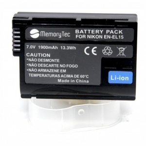 Kit 2 Baterias EN-EL15 + carregador para Nikon D7000, D800, D800e, D600, D7100 e 1 V1