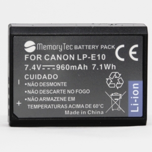 Kit 2 Baterias LP-E10 para Canon EOS Digital SLR 1100D, Rebel T3, KISS Digital X50