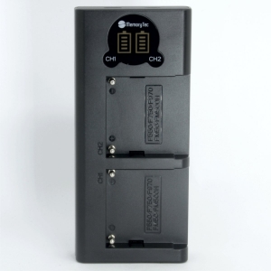 Kit 3 Baterias NP-F750/770 + Carregador Duplo para câmeras Sony e Iluminadores LED
