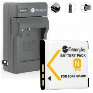 Kit Bateria NP-BN1 + carregador para Sony DSC-W10, DSC-WX7, DSC-T110, DSC-TX5, DSC-T99D, DSC-J10