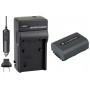 KIT Carregador + Bateria NP-FH50 para Sony DCR-DVD106, DCR-DVD208, DCR-DVD306, DCR-HC37, DCR-HC38