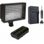 Kit Iluminador Profissional LED VL003-150 + Bateria NP-550 + Carregador