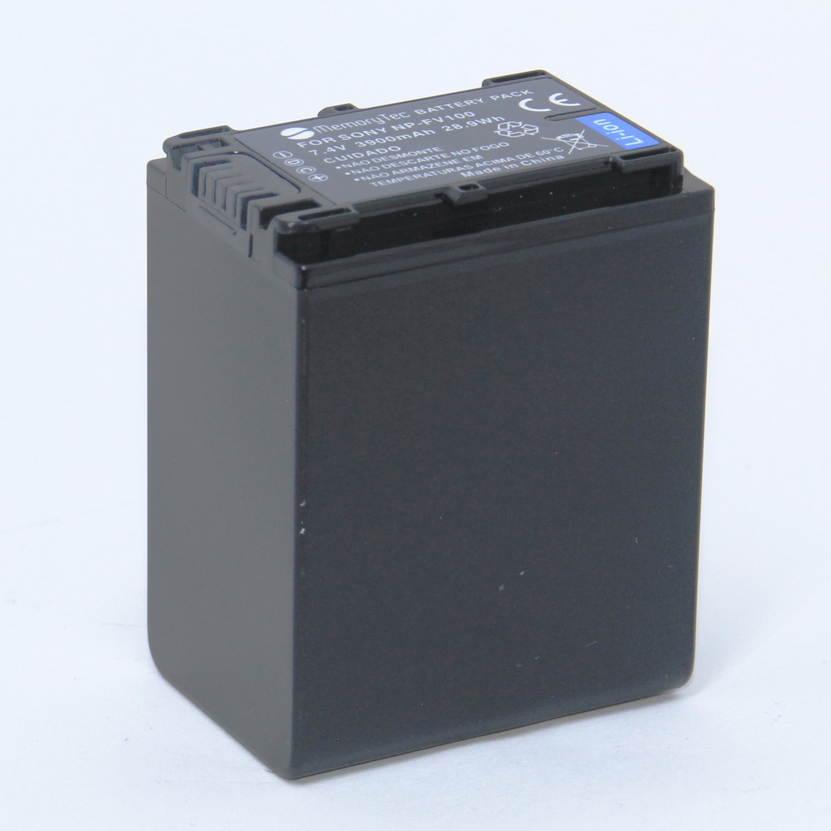 Bateria NP-FV100 para câmera digital e filmadora Sony HDR-XR160E, HDR-PJ50VE, DCR-SR77E, DCR-HC85E
