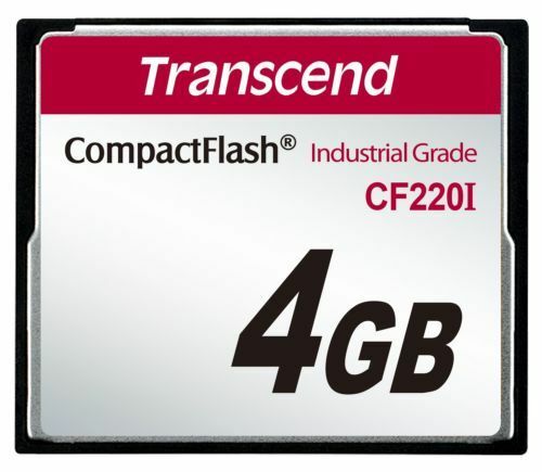 Cartao de memoria CompactFlash Transcend 4GB TS4GCF220I 220I x Industrial Grade