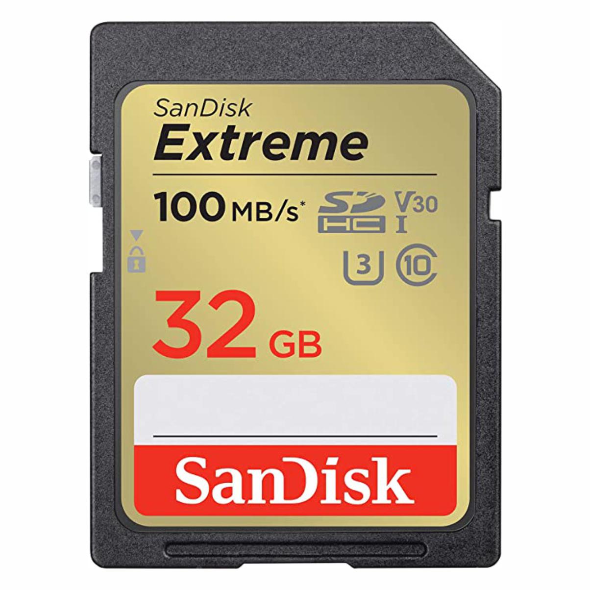 Cartão de Memória SDHC 32GB Sandisk Extreme 4k 100MB/s