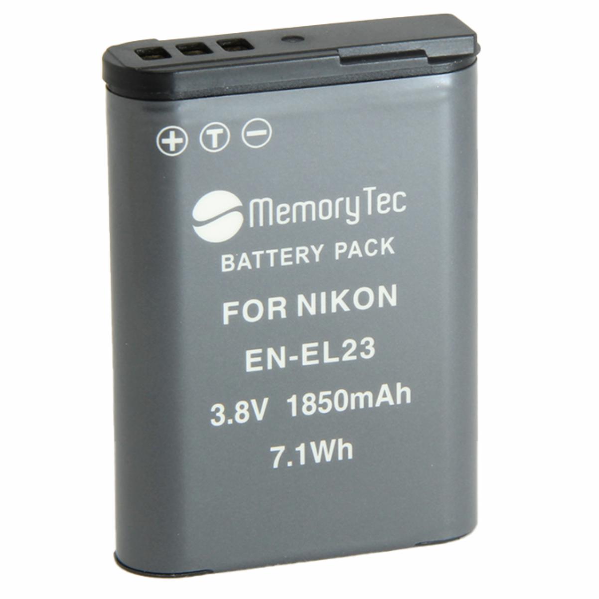 Kit Bateria EN-EL23 + carregador para câmera digital e filmadora Nikon CoolPix P600, S810C