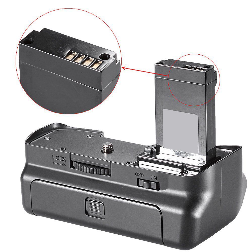 Kit Battery Grip 100DH + 2 baterias LP-E12 para câmera Canon EOS 100D Rebel SL1