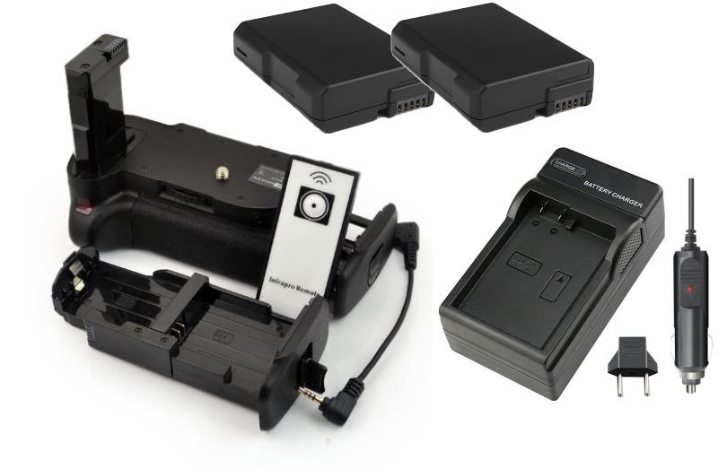 Kit Battery Grip MB-D3100 + 2 baterias EN-EL14 + carregador para Nikon D3100 D3200 D3300 D5300