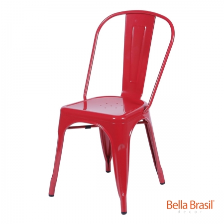 Cadeira Tolix Iron Em Aço Empilhável Com Pintura Epóxi - Varias Cores - Bella Brasil Decor