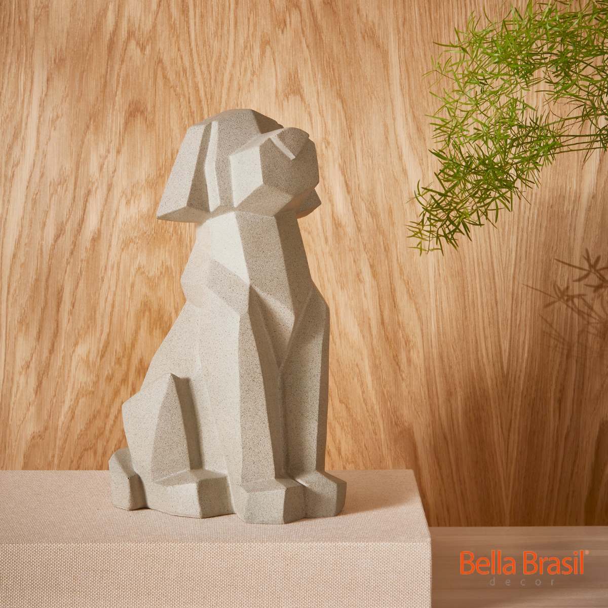 Escultura Cachorro Spoleto em Polirresina para Decoração - Bella Brasil Decor
