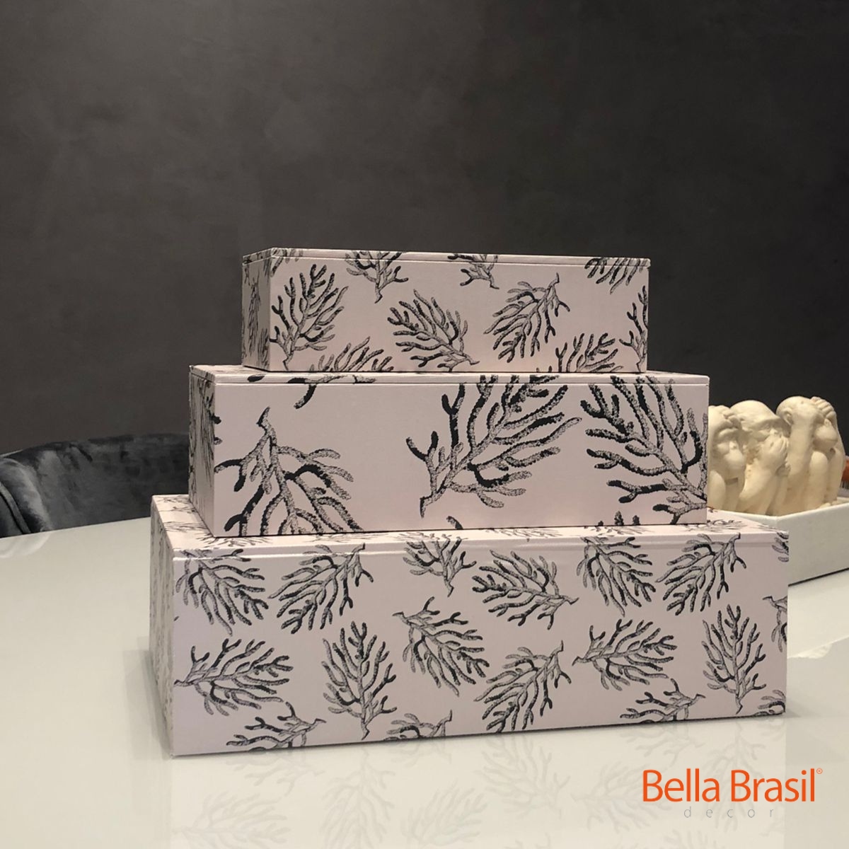 Kit 3 Caixas Flori - Bella Brasil Decor - Bella Brasil Decor