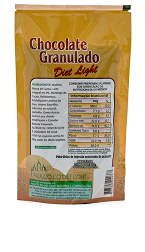 Chocolate Granulado - PALAZZO DO DIET LIGHT
