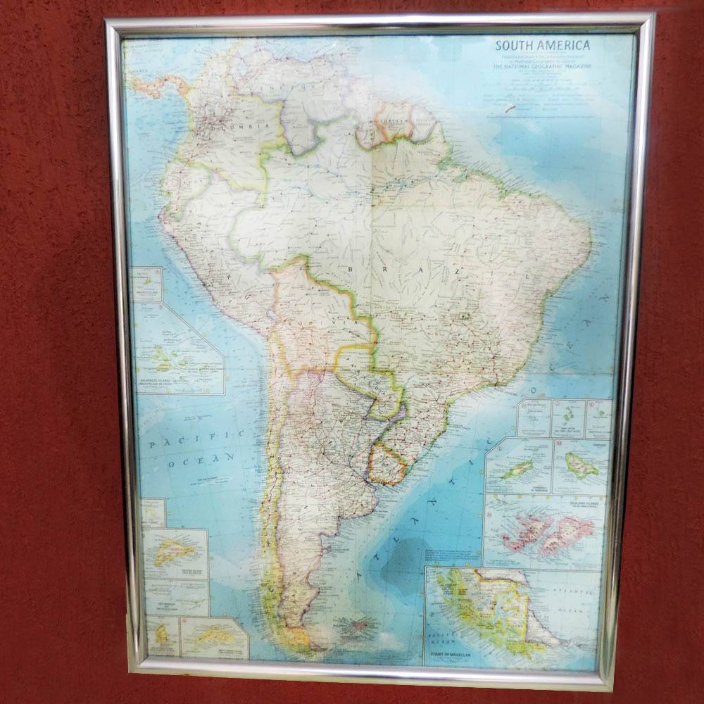 Mapa Da América Do Sul Para Parede  Ba87