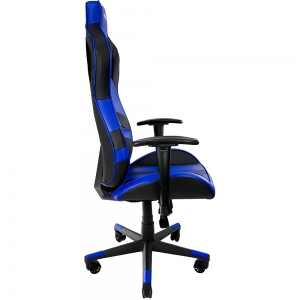 Cadeira Gamer Giratória Couro Sintético Preto / Azul Mymax - MX11