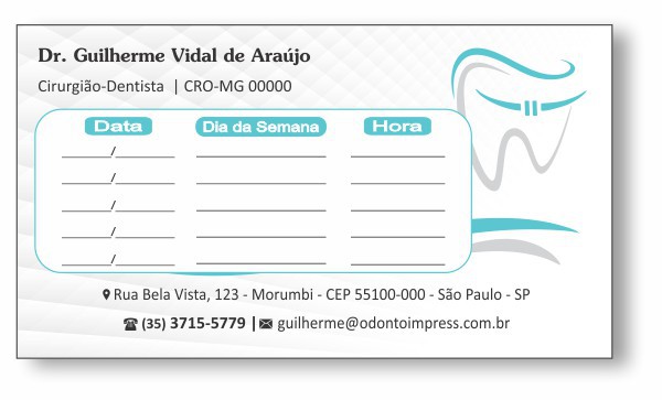 Cartão de Retorno ORTODONTIA - Ref. 2071 - Odonto Impress