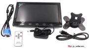 Monitor LCD Color 10 polegadas alta resolução 2 entradas video rca  + 1 VGA + 1 HDMI + fonte 12V 1A - JS Soluções em Segurança