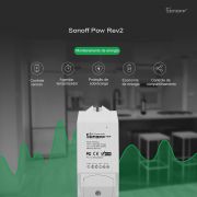 Interruptor inteligente Wifi de consumo energia 1 canal 15A 3500W  Sonoff Pow R2