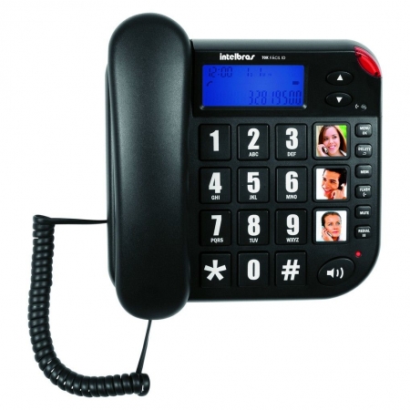 Telefone com fio com teclas grandes Intelbras ToK Fácil ID