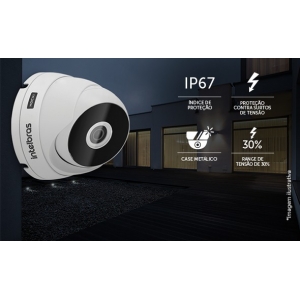 Câmera de segurança Dome HDCVI IP67 110° IR 20mts 5 Megapixels Intelbras VHD 3520 D