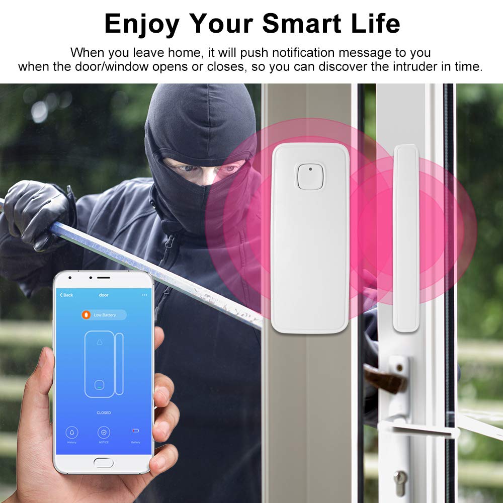 Sensor magnético porta & janela inteligente Wi-Fi Smart Life - JS Soluções em Segurança
