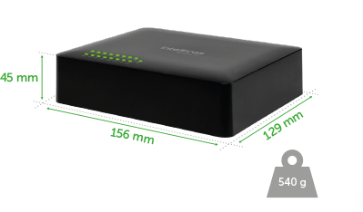 Switch 16 portas Fast Ethernet SF 1600 Q+  - JS Soluções em Segurança