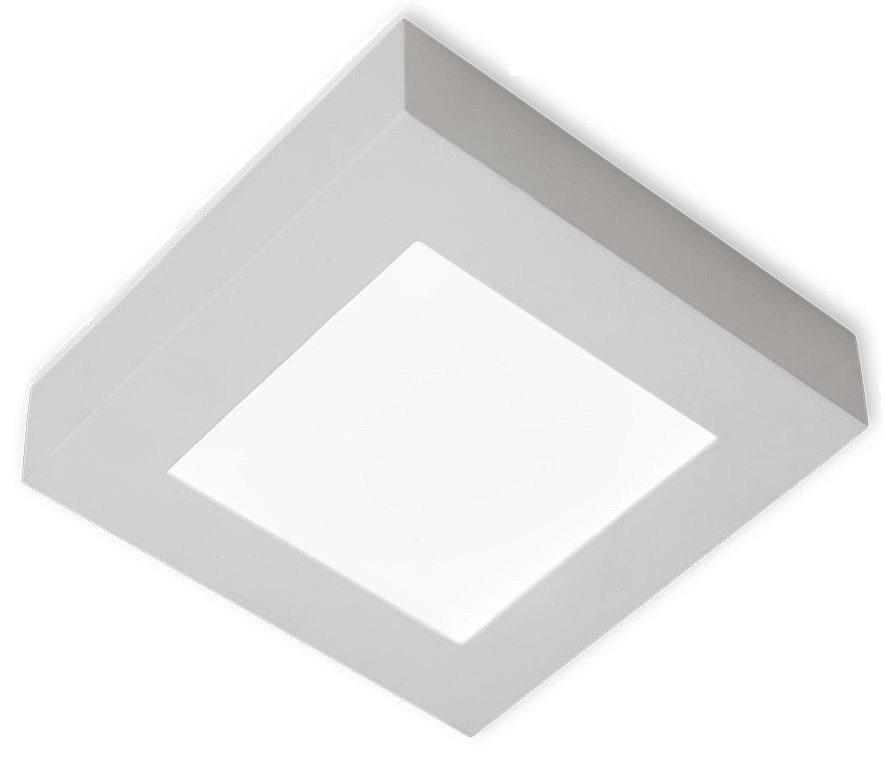 Painel Plafon Quadrado Luminária Sobrepor Led 12w Bivolt Branco Quente  - RPC-COMMERCE