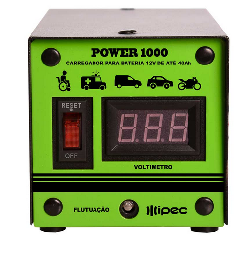 Carregador p/ Bateria 12V Power 1000 Ipec