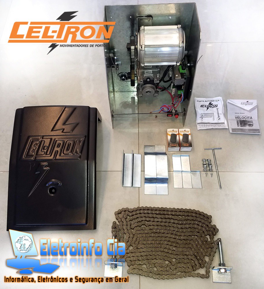 Kit Motor Deslizante Semi-Ind Corrente c/ 5,00M Velocita 800CO 4S Bi-Volt Cel-Tron