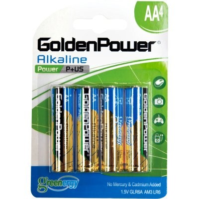 Pilha Alcalina AA GLR6A C/04 UN Golden Power