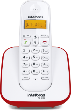 Telefone Sem Fio Ts 3110 (Branco/Vermelho) Intelbras