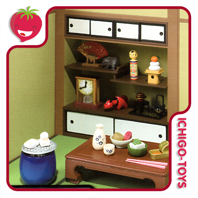 Re-ment Petit Washitsu Sample Staggered Shelf  - Ichigo-Toys Colecionáveis