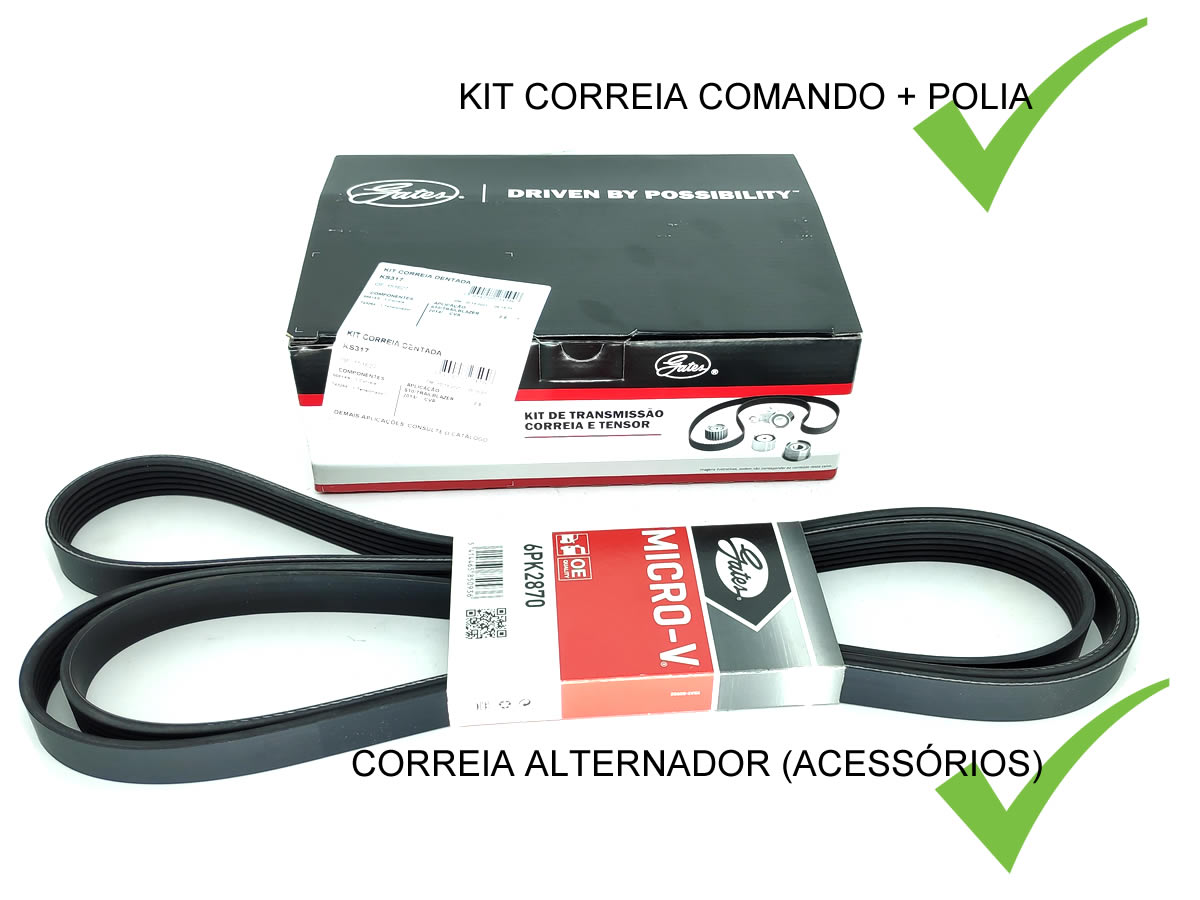 Kit Correia Dentada + Alternador S10 2.8 Diesel Após 2014