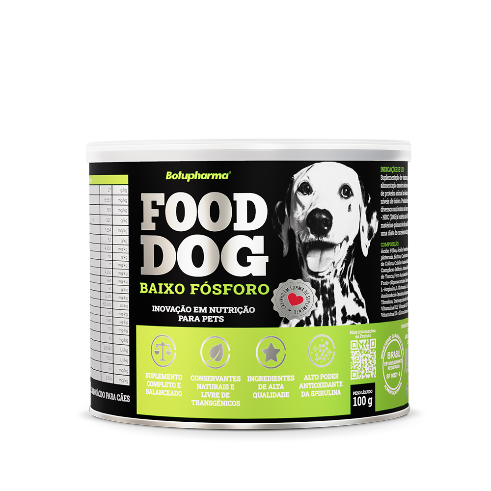 Suplemento Food Dog Baixo Fósforo 100gr - Botupharma