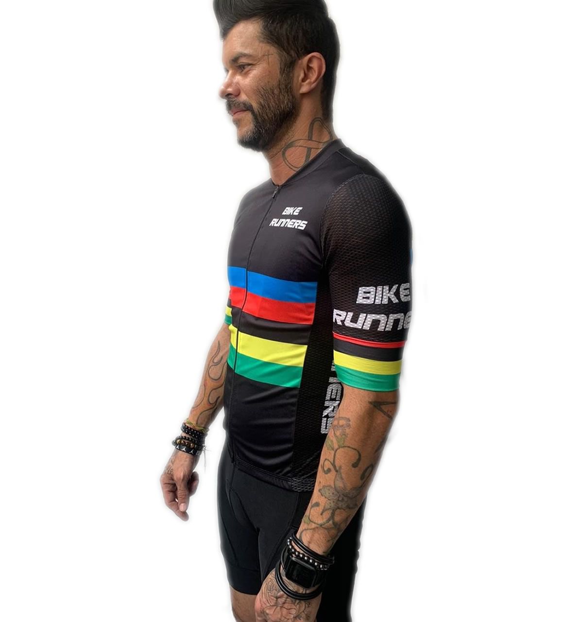 Camisa Befast Premium Agile Campea Do Mundo Preta Bike Runners
