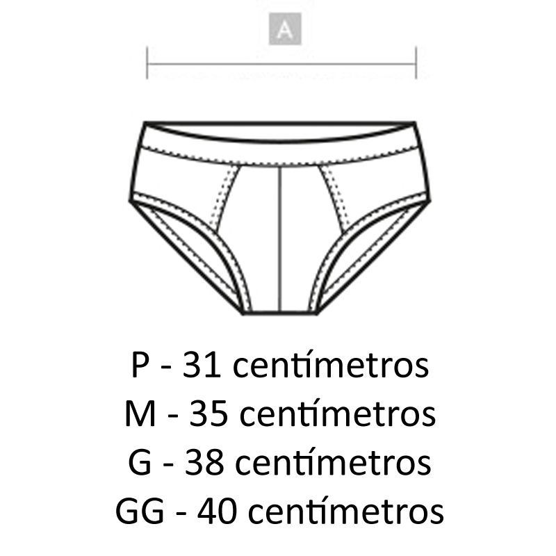 Kit C/3 Cuecas Calvin Klein Brief Pretas - U2661 - Elástico Branco