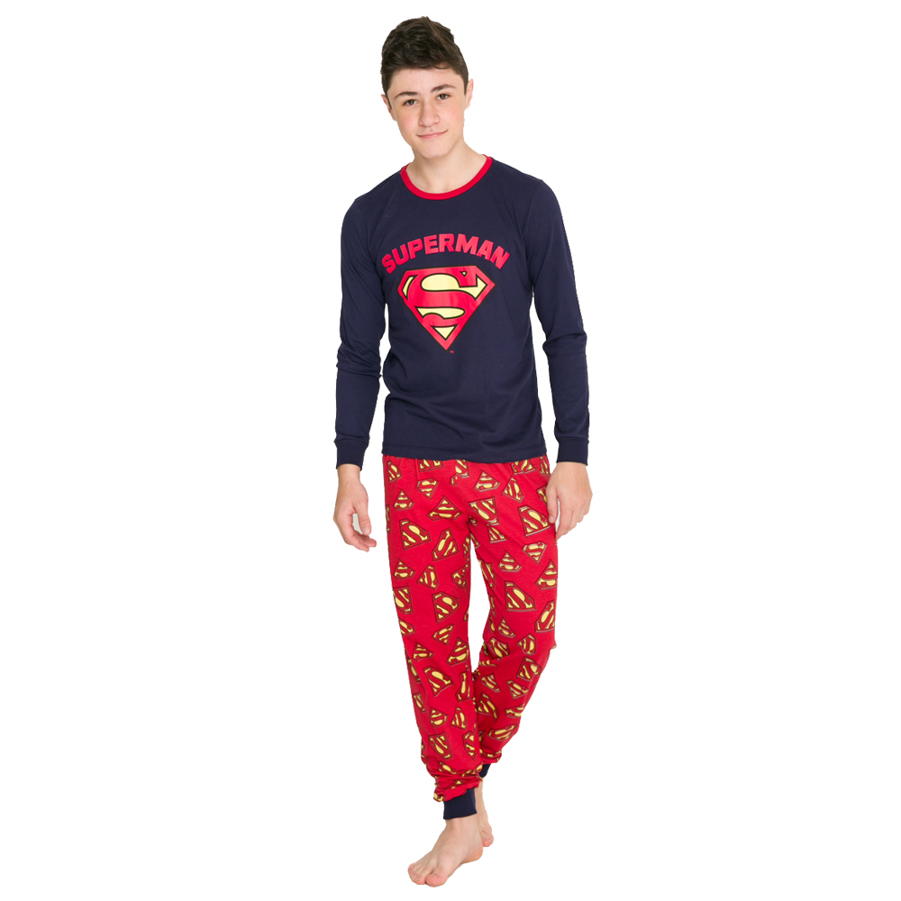 Pijama Longo Juvenil Superman DC Comics 28.39.0002