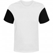 Camisa de Poliéster branca com manga preta - G