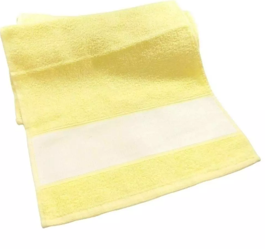 Toalha de mão (lavabinho) para Sublimação - Amarela  - ECONOMIZOU