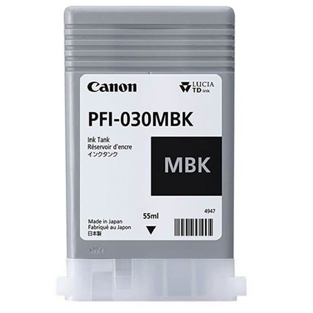 Cartucho de Tinta Canon PFI030MBK Preto Fosco p/ Plotter