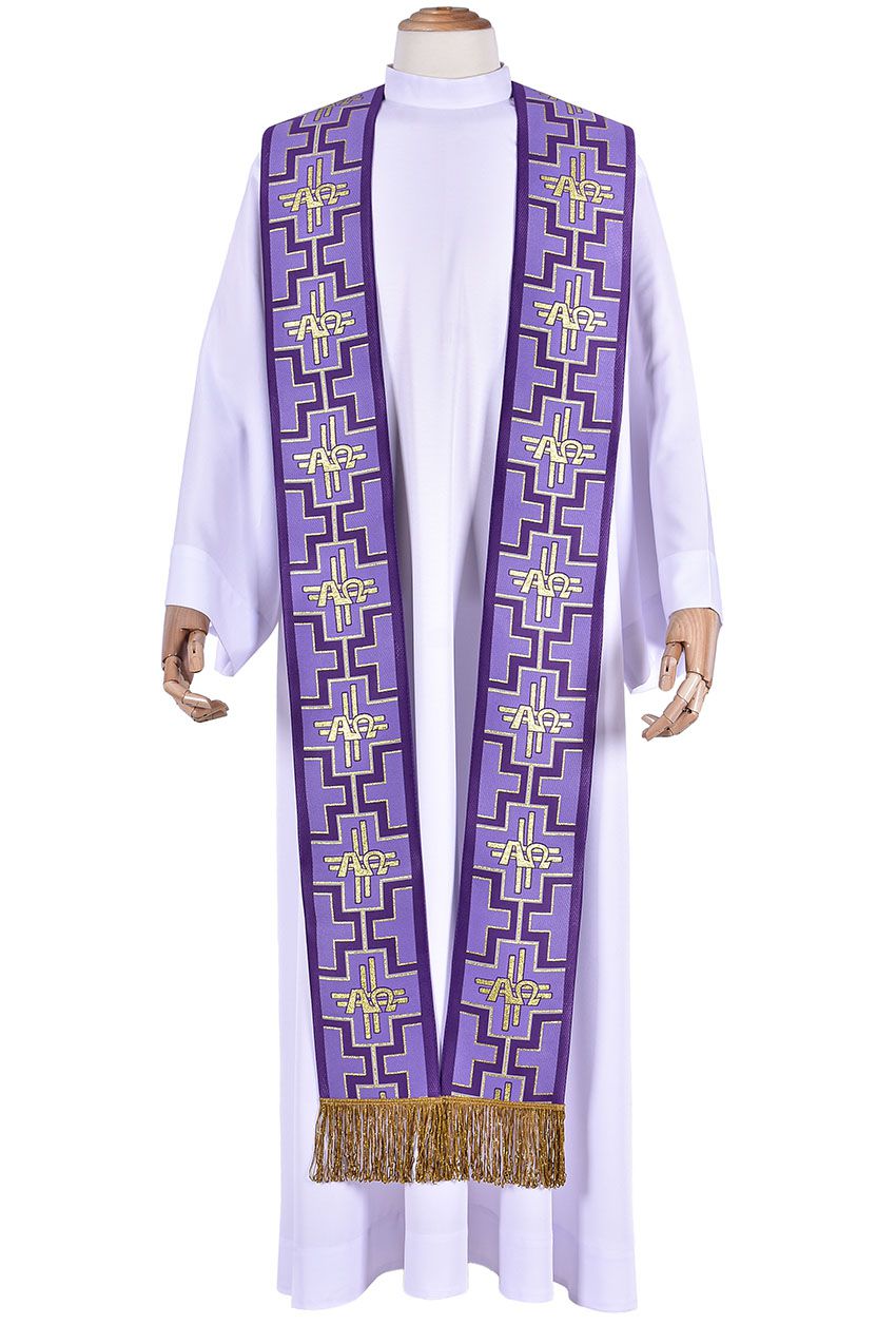 Priestly Stole Set Saint Gerald Magela Alpha Omega ES048 with 4 colors