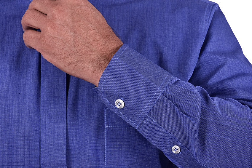 Traditional Clerical Shirt Long Sleeve Blue Blend CT068