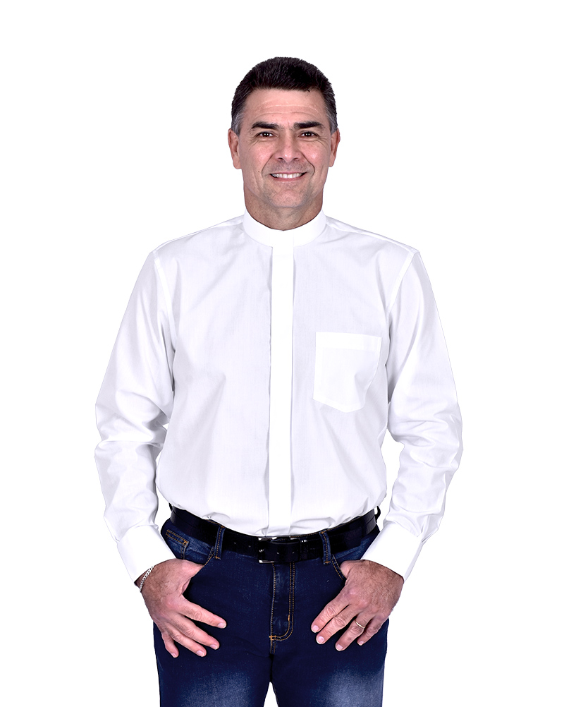 Traditional Clerical Shirt Long Sleeve White CT068