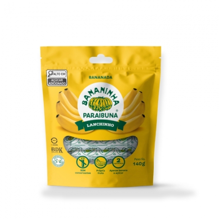 Pacote Mini Lanchinho de Banana Sem Conservantes Bananinha Paraibuna