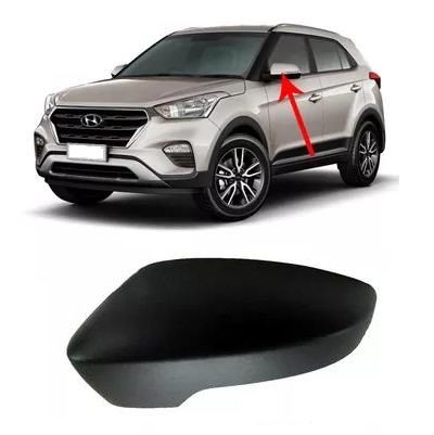 Capa do espelho retrovisor lado esquerdo Hyundai Creta 2016 2017 2018 2019 - Farecar Comercio